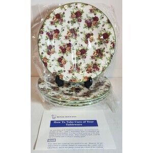 Royal Albert Old Country Roses Afternoon Tea Salad Plates Set Of 4 NIB